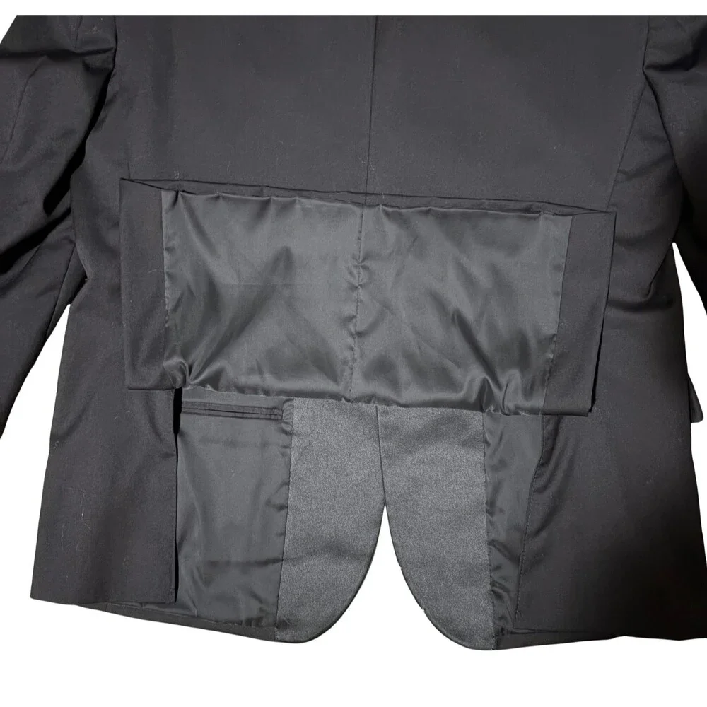 Jos. A. Bank Tuxedo Jacket Mens 46R Black Wool Peak Lapel Single Button Blazer